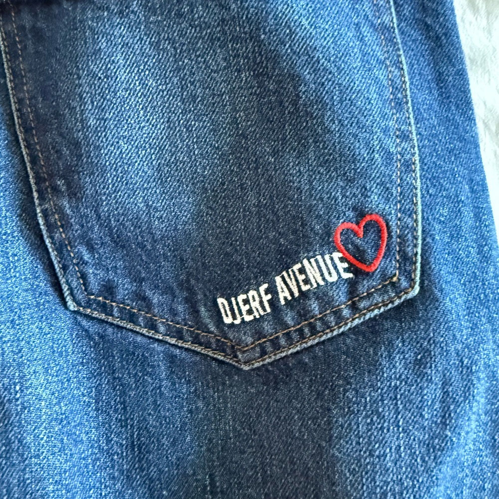 Djerf Avenue Relaxed Jeans Dark Blue